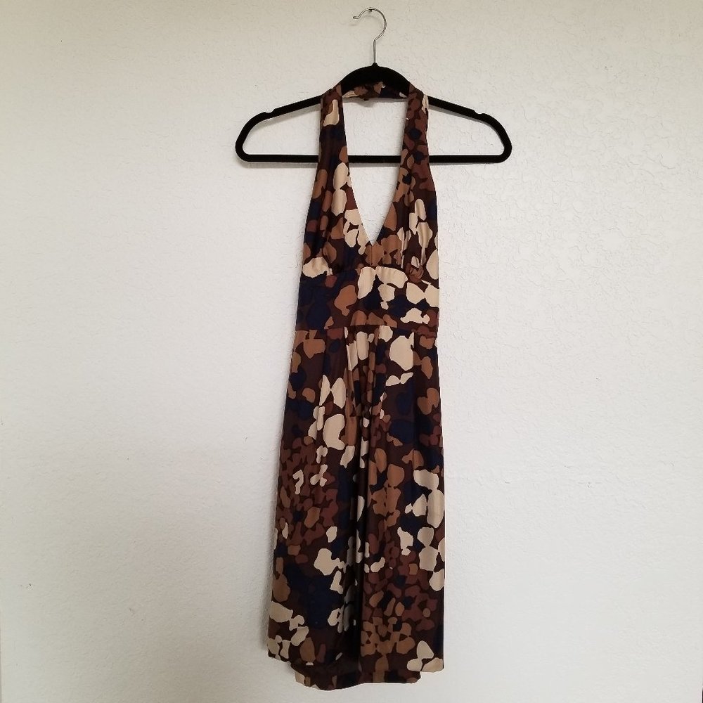 Milly of New York Silk Halter Neck Cocktail Dress